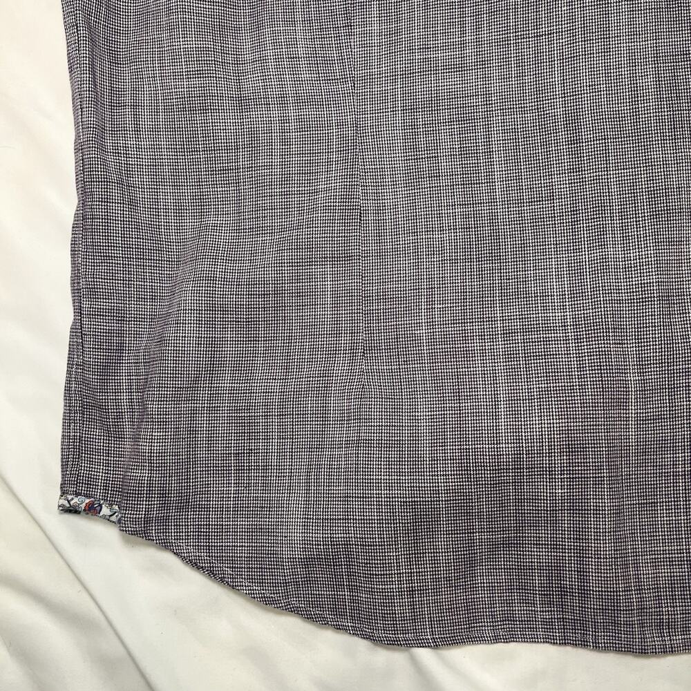 Robert Graham Modern Americana Shirt Size 2XL Purple Tailored Fit Linen Blend - Picture 11 of 14